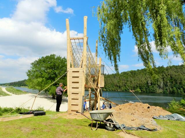 Die Rutsche am Strandbad.