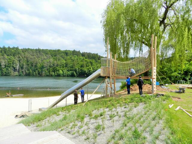 Die Rutsche am Strandbad.