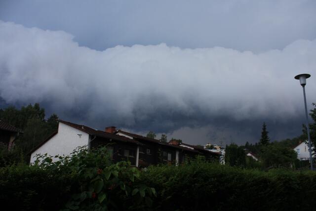 Gewitterwolken über Wehrda bei Marburg