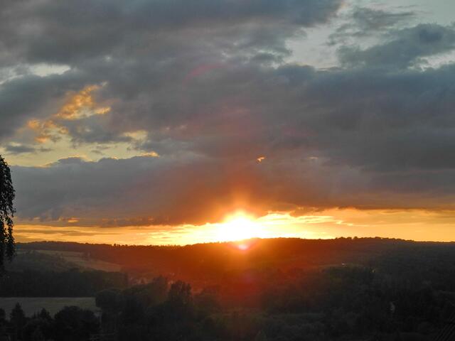 Sonnenuntergang über Roßbach