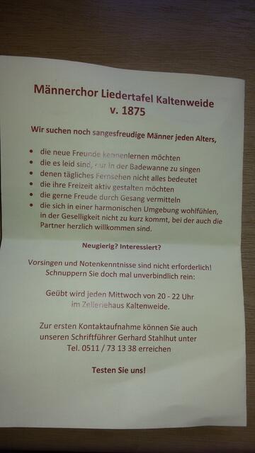 Wer Lust hat mit zu machen, ist gern gesehen!