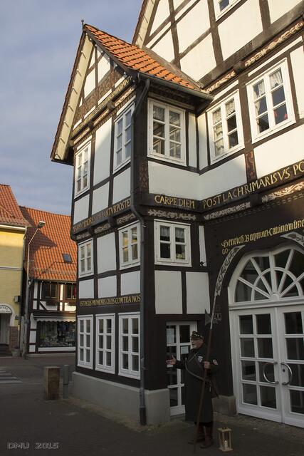 Eins der typischen Merkmale der Weserrenaissance: Die Utlucht - ein Vorbau, der den Bewohnern einen besseren Überblick über die Straße gibt.