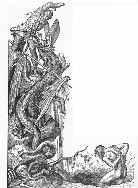 Siegfried erschlägt den Drachen