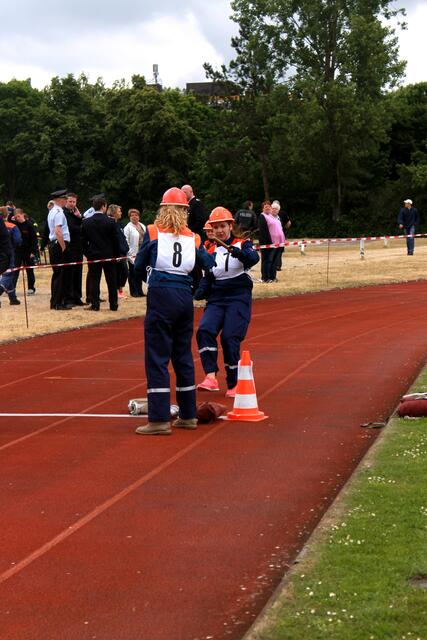 Ankuppeln des Strahlrohrs an den C-Druckschlauch sowie anbringen des Knotens