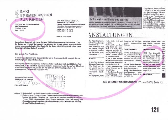 Seite 121 aus UNSERE SCHULE 014 zum 1. Juli 2005