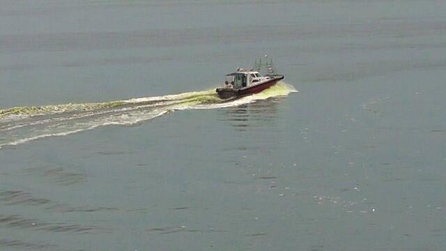 Vergiftetes, stinkendes Hafenwasser in Rio de Janeiro, die olympische Ruderstrecke