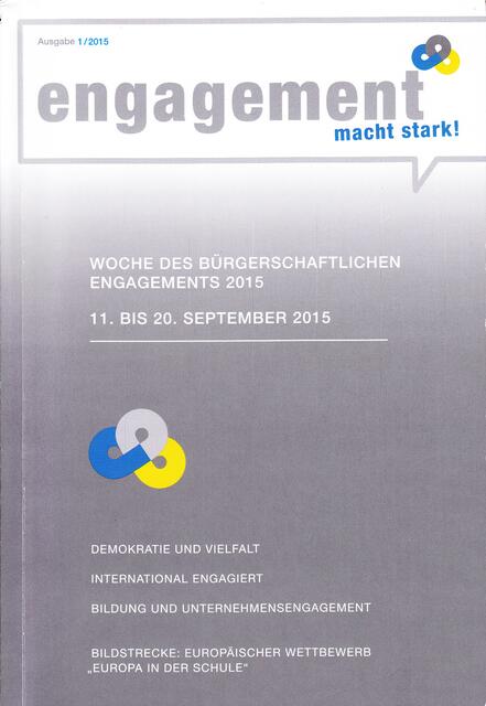 am 17. Juni 2015 auf dem Bremer Marktplatz: "engagement macht stark!", Ausgabe 1/2015 | Foto: BBE
