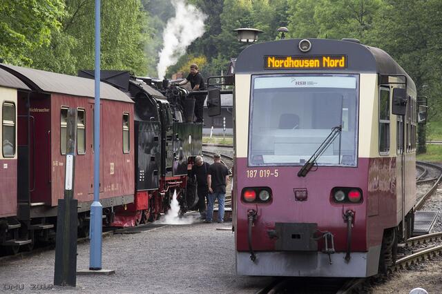 99 7243-1 und 187 019-5 in Alexisbad.