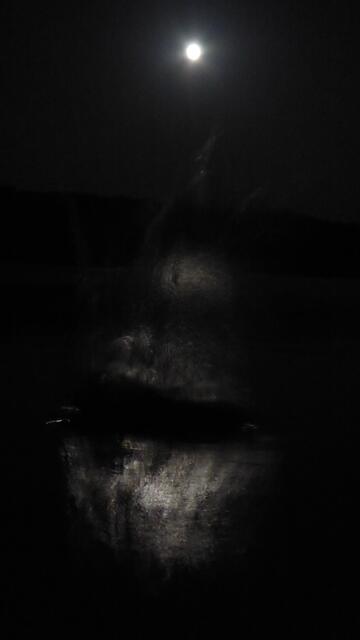 Weiches Wasser im zartem Mondlicht