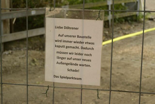 Nun wird die Erönnung des Spielparks noch länger auf sich warten lassen.