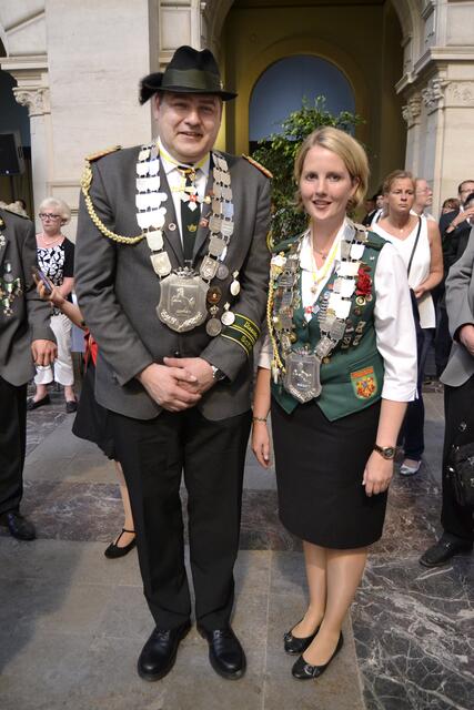 Landeskönig Andreas Alps (Celle) und Landeskönigin Cristina Wiebe (Bilm)