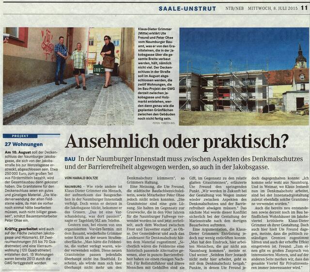 Bericht aus dem Naumburger Tageblatt
