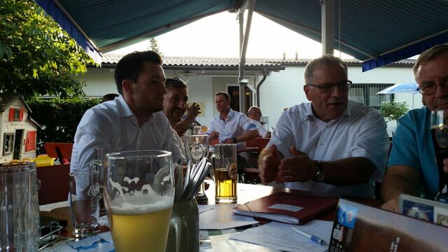 Max Poppe, Anton Krieger und Johannes Hintersberger