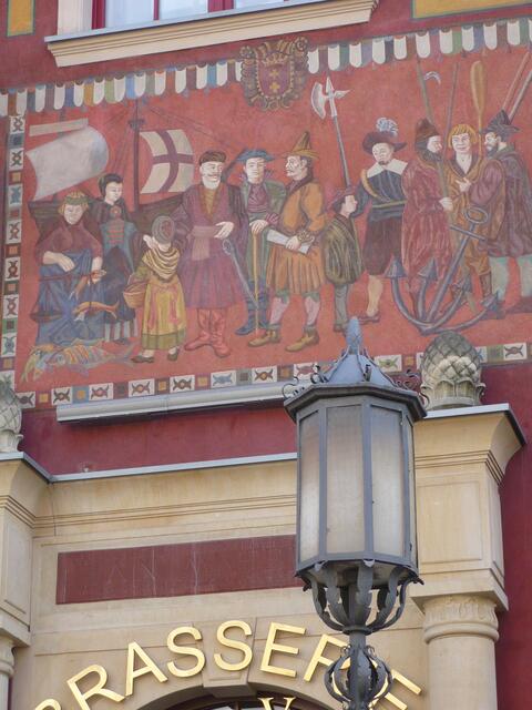 Details an einem Marktplatz