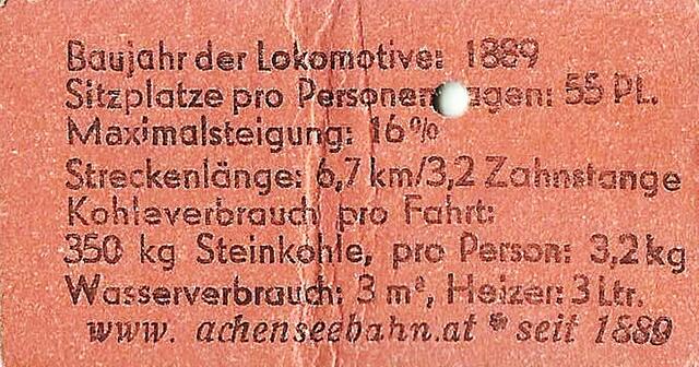 Daten auf der Fahrkarte