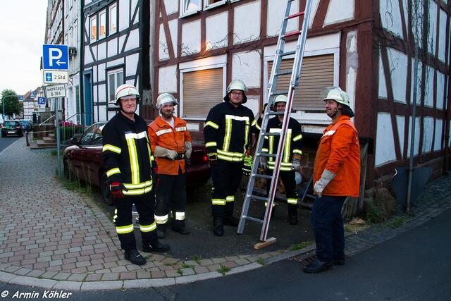 Die freiwilligen Helfer nach ihrem Einsatz