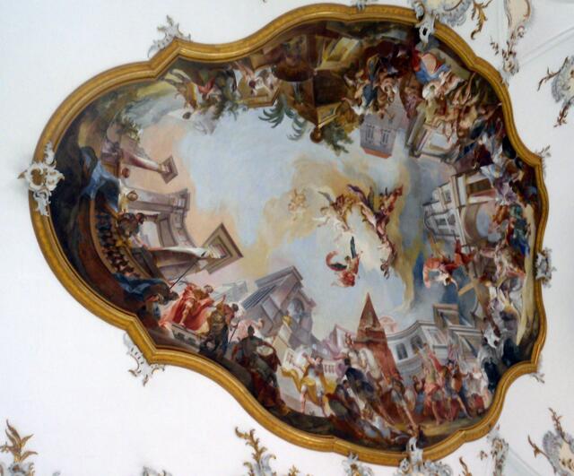 Die Gloriole des hl. Kreuzes von Bergen.