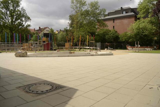 Dei neue freigegebene Fläche des Spielparks