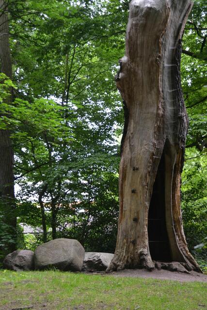 Druidenaltar unter den Resten einer alten Eiche (Foto: Katja Woidtke)