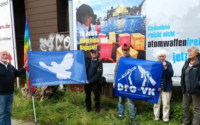 Bremer Friedensforum und Deutsche Friedensgesellschaft (DFG-VK) organisieren den Hiroshima-Gedenktag in Bremen.