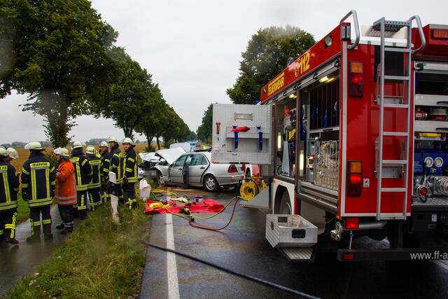Die Fahrbahn war voller Öl.