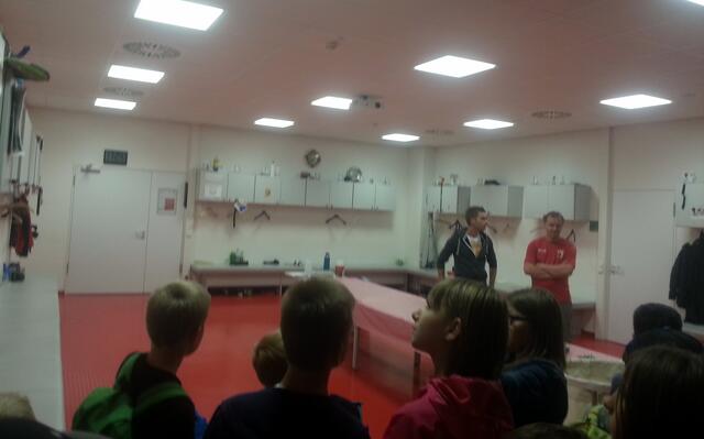 Blick in die Spielerkabine