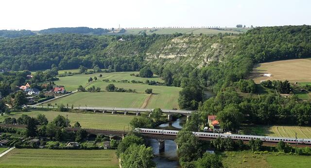 Blick in Richtung Saaleecke, oberhalb ist das Himmelreich zu erkennen