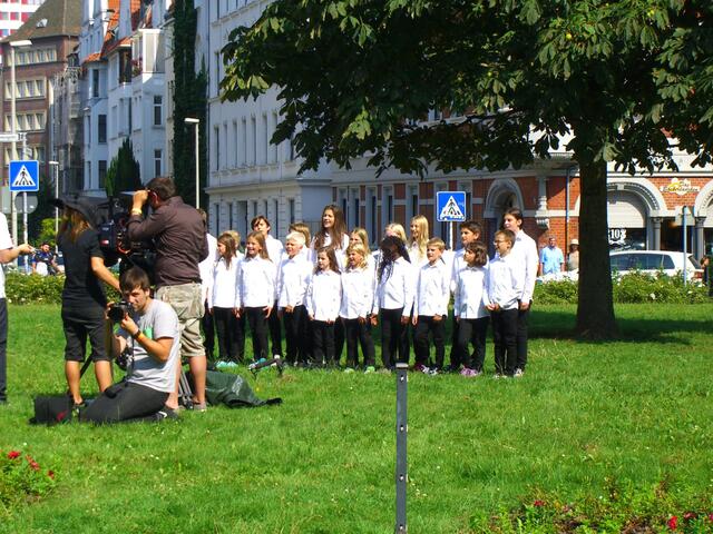 Der Kinderchor hatte sehr großen Spaß an dem Filmdreh