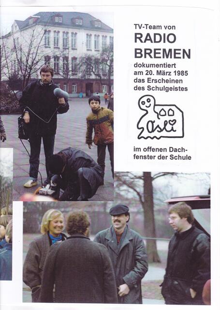 20. März 1985: RADIO BREMEN dokumentiert die Umweltaktion in der Schule an der Oslebshauser Heerstraße 115 in Bremen zur Vorbereitung des Schulfestes am 28. Juni 1985 (2)