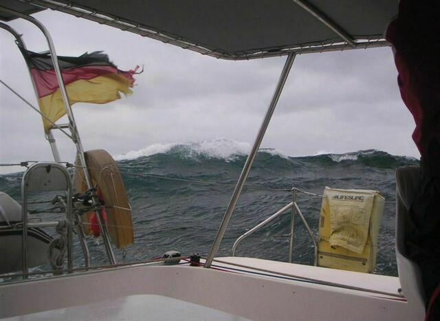 Wind jetzt Beaufort 7 - 8