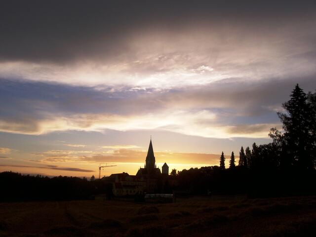 Sonnenuntergang in Sankt Ottilien