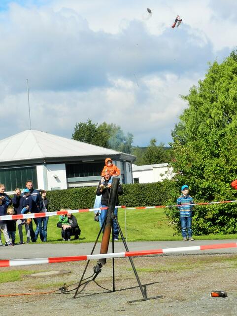 Explosion eine Spraydose.