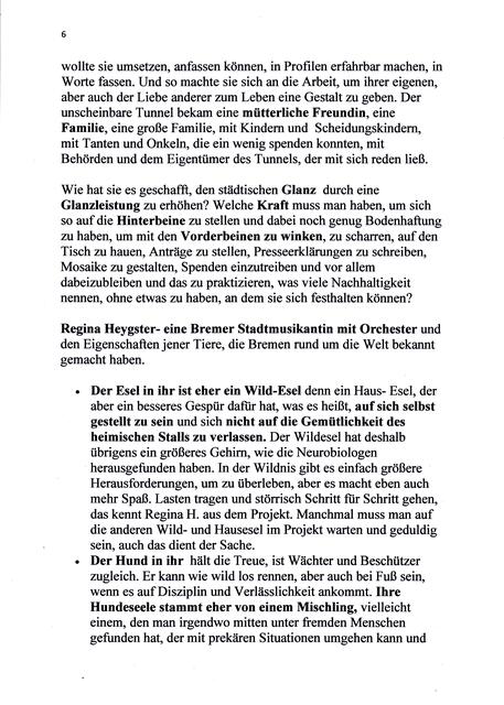 Prof. Dr. Annelie Keil, Rede im Bremer Friedenstunnel am 6. September 2015, Seite 6 | Foto: Prof. Dr. Annelie Keil