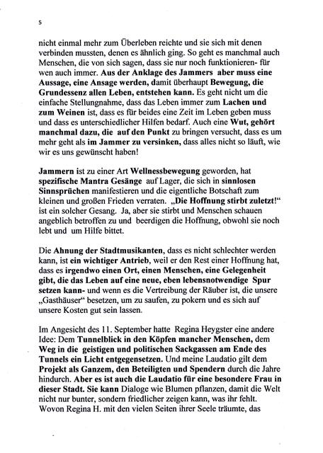 Prof. Dr. Annelie Keil, Rede im Bremer Friedenstunnel am 6. September 2015, Seite 5 | Foto: Prof. Dr. Annelie Keil