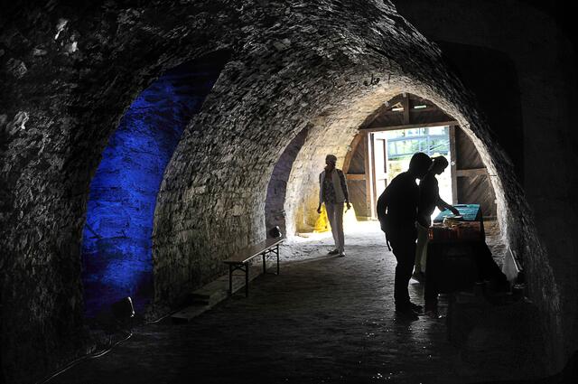 Blick in die Kasematten unter dem Erichsberg.