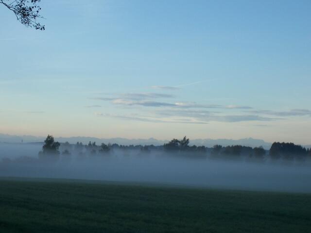 Nebelfeld am Morgen bei Sankt Ottilien