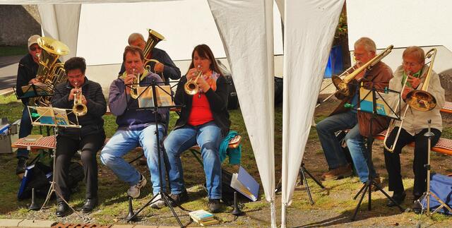 Der Posaunenchor auf der Festmeile