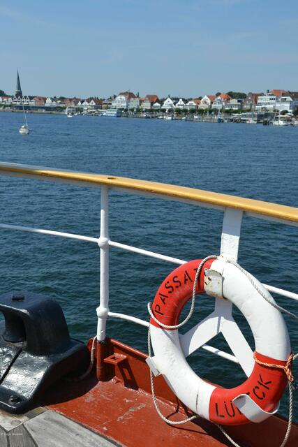 Von Bord der Passat hat man einen traumhaften Blick nach Travemünde (Foto: Katja Woidtke)