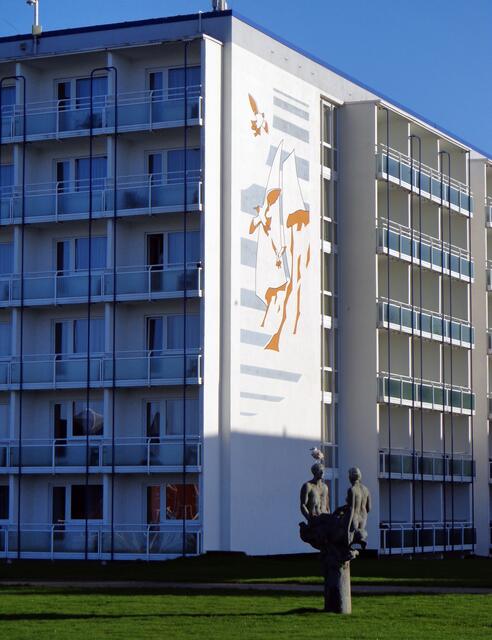 aufgehübschter Plattenbau in Kühlungsborn, Ostseeküste