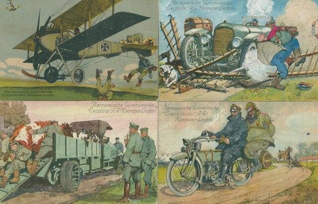Excelsior-Werbekarten 1. Weltkrieg
