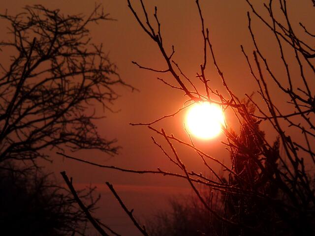 Winterliche Morgensonne in Bobingen