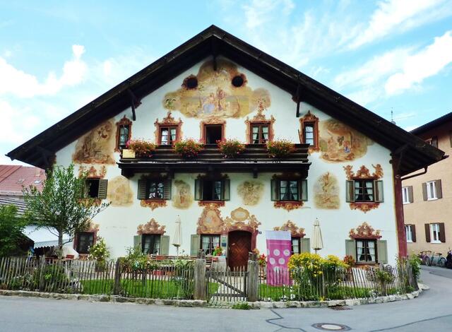 Oberammergau, Haus mit Lüftlmalerei