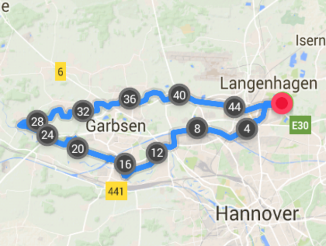 Die Radtour über 45: 27 km von Langenhagen nach Schloss Ricklingen mit Rückenwind! Da verbleiben ja nur 18 km für den Rückweg. | Foto: Dr. Reinhard Spörer, ADFC-Ortsgruppe Langenhagen