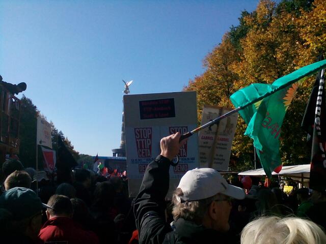 Im Demozug in Richtung Siegessäule