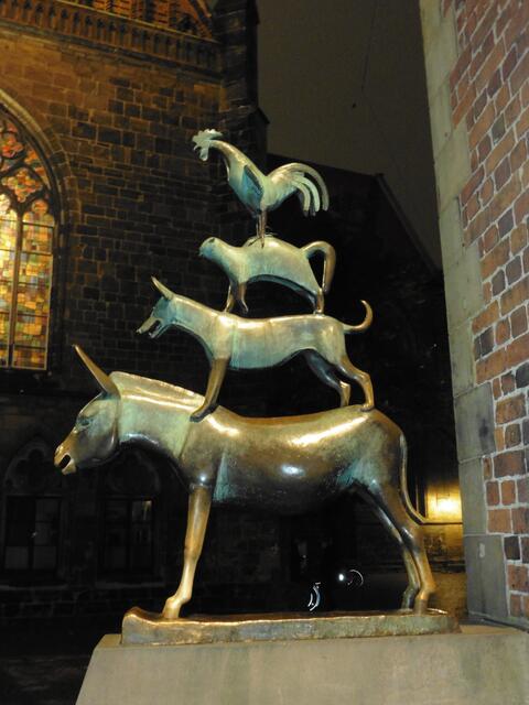 Die Stadtmusikanten war Treffpunkt für die Nachtwächterführung.