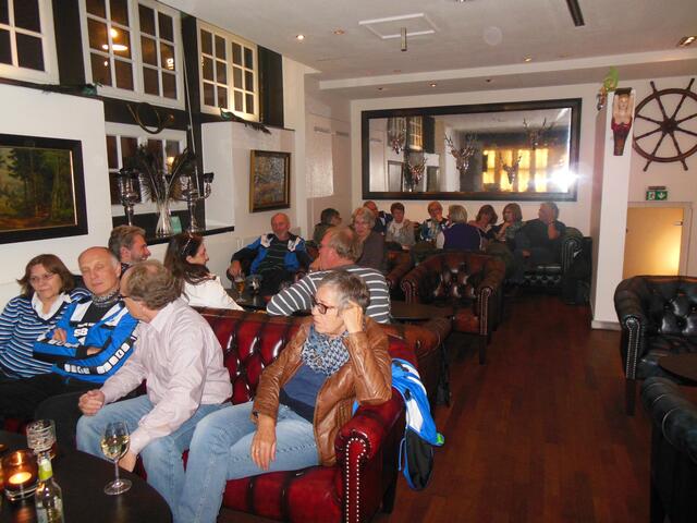 In einem Bistro in der Böttchergasse saßen alle Herthaner gemütlich zusammen.