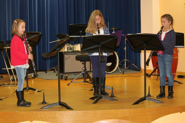 Klarinettentrio AG I mit Klara Amann, Hannah Bunk & Nina Hillenbrand (v.l.)