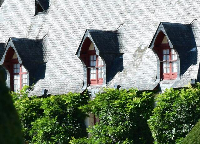 Der Geräteschuppen im Schloss Vilandry...