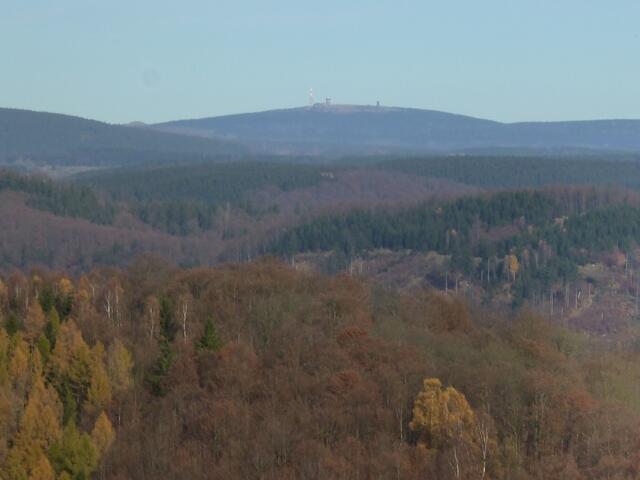 Der Brocken (1141 m), der höchste Berg des Harz