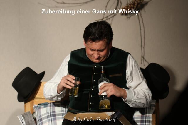 Stärkung für den Koch - 1 Glas Whisky -